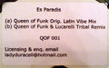 Queen Of Funk : Es Paradis (12", TP, W/Lbl)