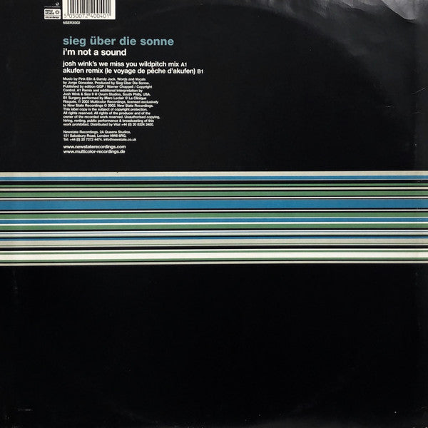 Sieg Über Die Sonne : I'm Not A Sound (12")