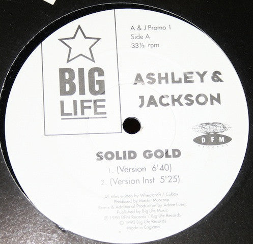 Ashley & Jackson : Solid Gold (12", Promo)