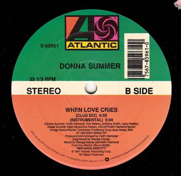 Donna Summer : When Love Cries (12")