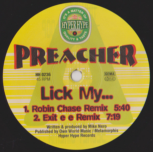Preacher : Lick My... (12")