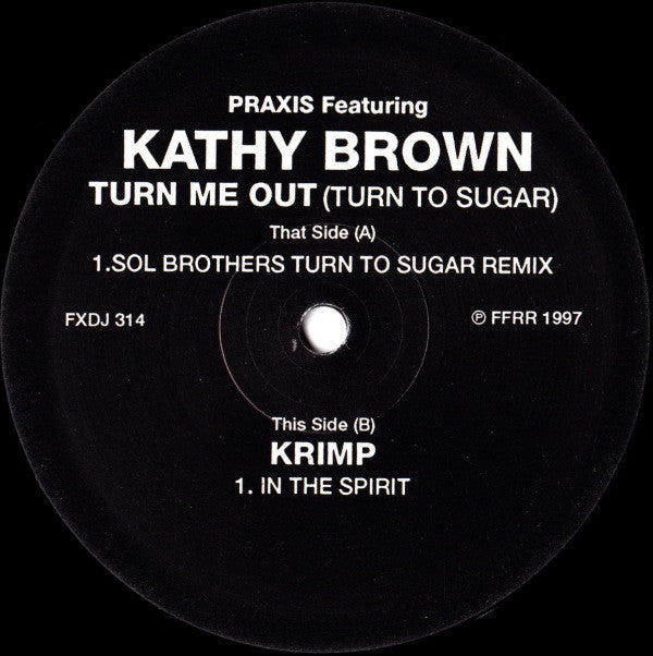 Praxis (2) Feat Kathy Brown : Turn Me Out (Turn To Sugar) (2x12", Promo)