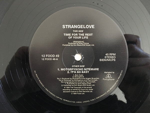 Strangelove : Time For The Rest Of Your Life (12", Single)