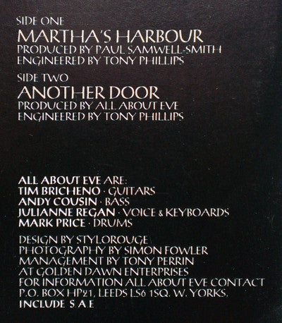 All About Eve : Martha's Harbour (7", Single)