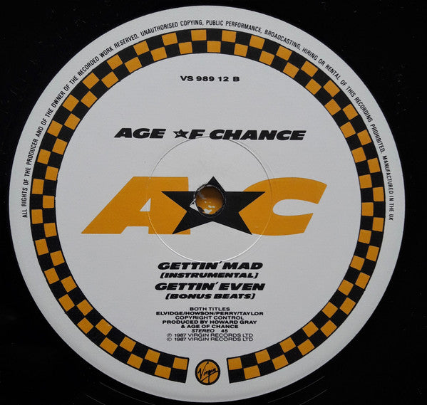 Age Of Chance : Don't Get Mad...Get Even! (The All-Nite Crank-Powermix) (12")