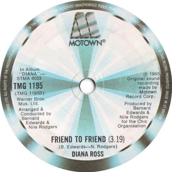 Diana Ross : Upside Down (7", Single, Sol)