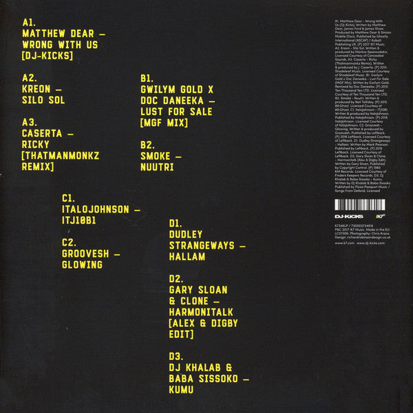 Matthew Dear : DJ-Kicks (2x12", Comp + CD, Mixed)