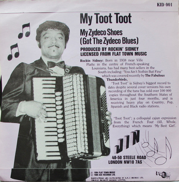 Rockin' Sidney : My Toot Toot (7", Single)