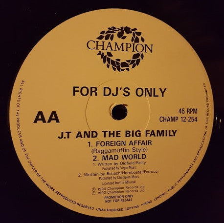 J.T. And The Big Family : Foreign Affair (12", Promo)
