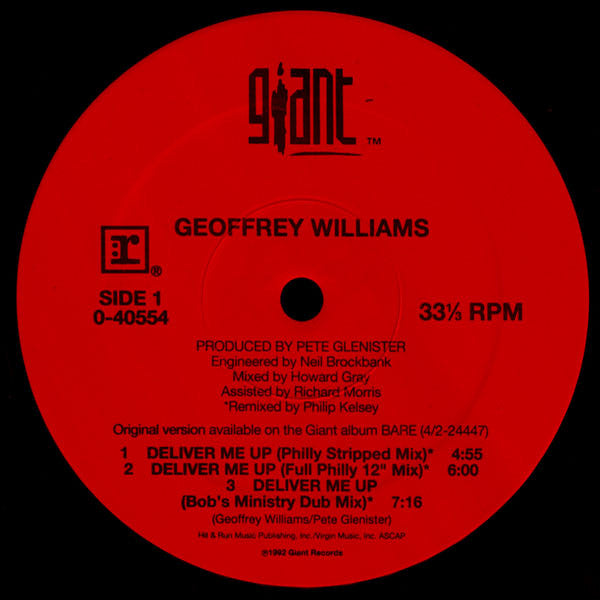 Geoffrey Williams : Deliver Me Up (12")