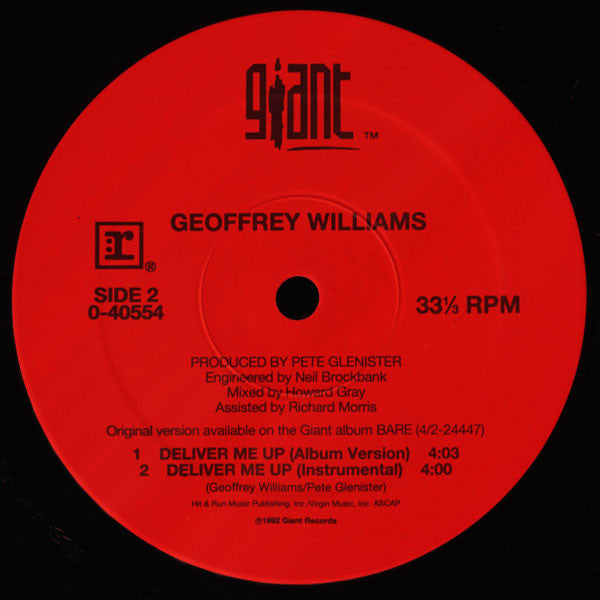 Geoffrey Williams : Deliver Me Up (12")