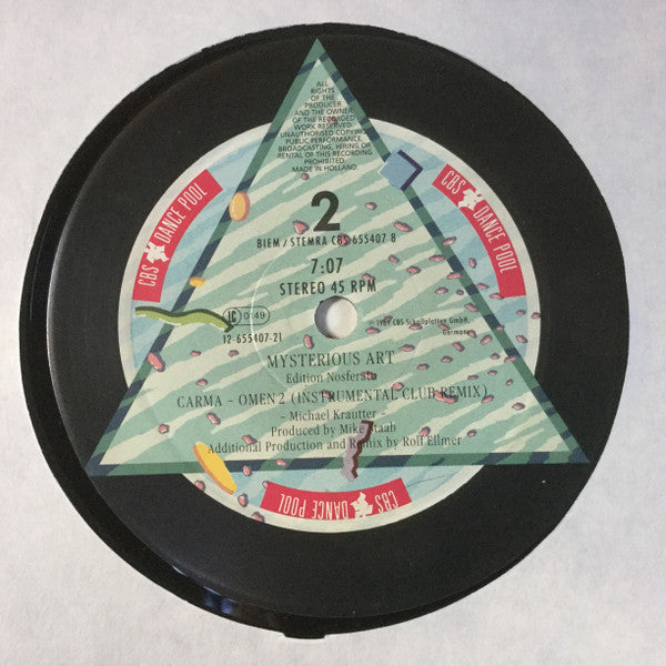 Mysterious Art : Carma Omen II (Remix) (12", Maxi)