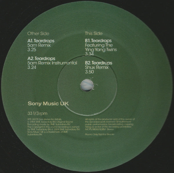 The 411 : Teardrops (12", Promo)