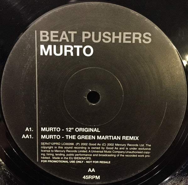 Beat Pusher : Murto (12", Promo)