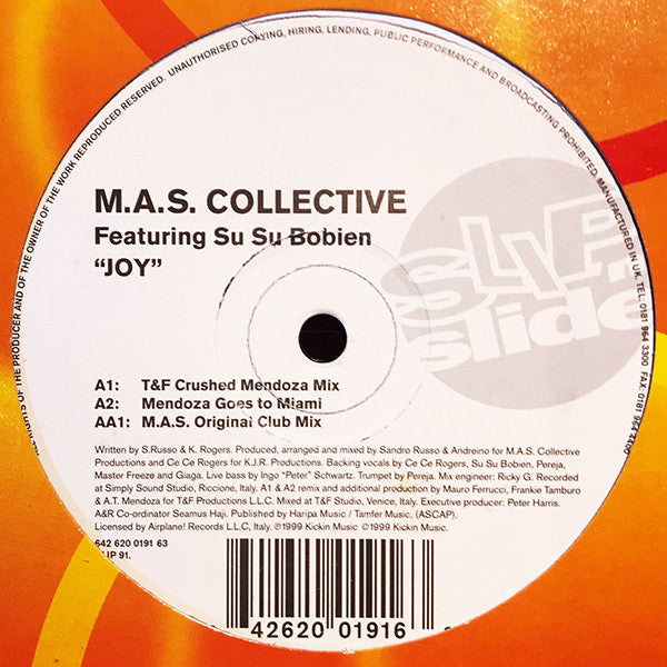 M.A.S. Collective Featuring Su Su Bobien : Joy (12")