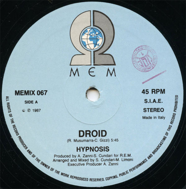 Hipnosis : Droid / Automatic Piano (12")
