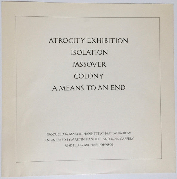 Joy Division : Closer (LP, Album, RP, CBS)