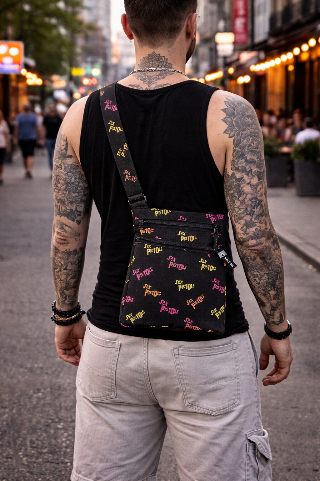 Sac bandoulière Rocksax Sex Pistols - Logo imprimé all-over