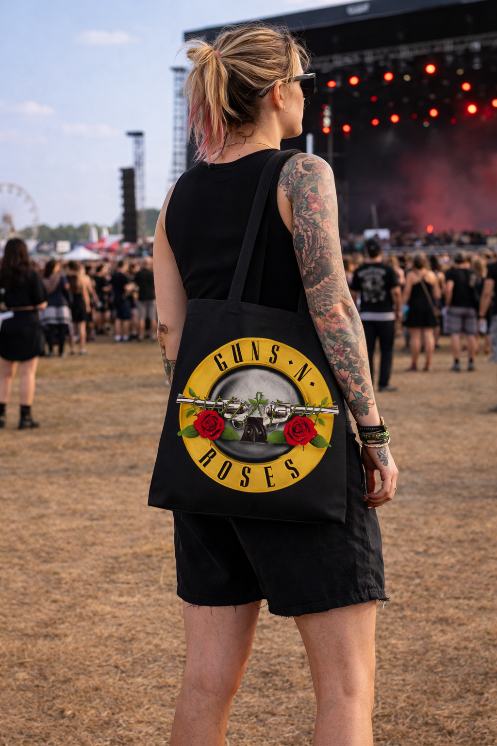 Rocksax Guns N' Roses Tote Bag - Roses Logo