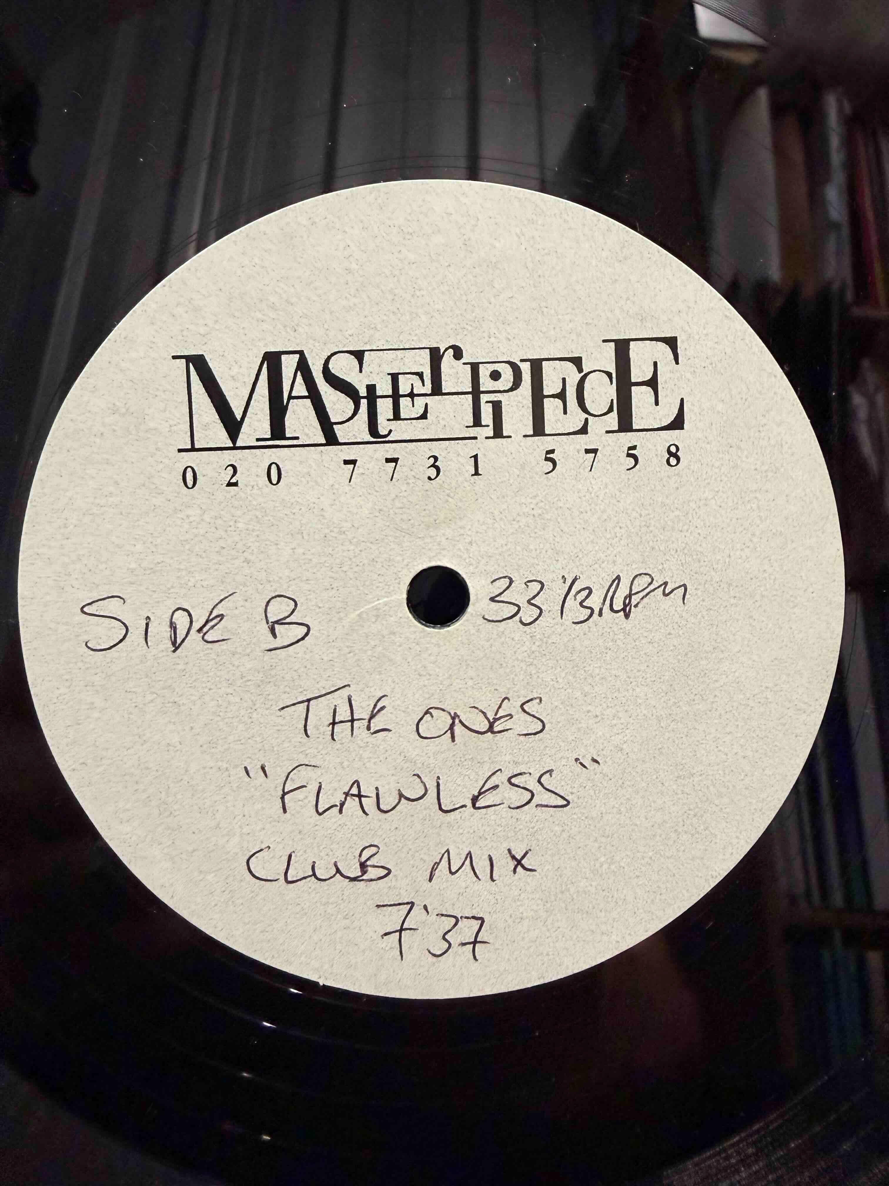 The Ones – Flawless (12" Acetate)  (Very Good Plus (VG+))
