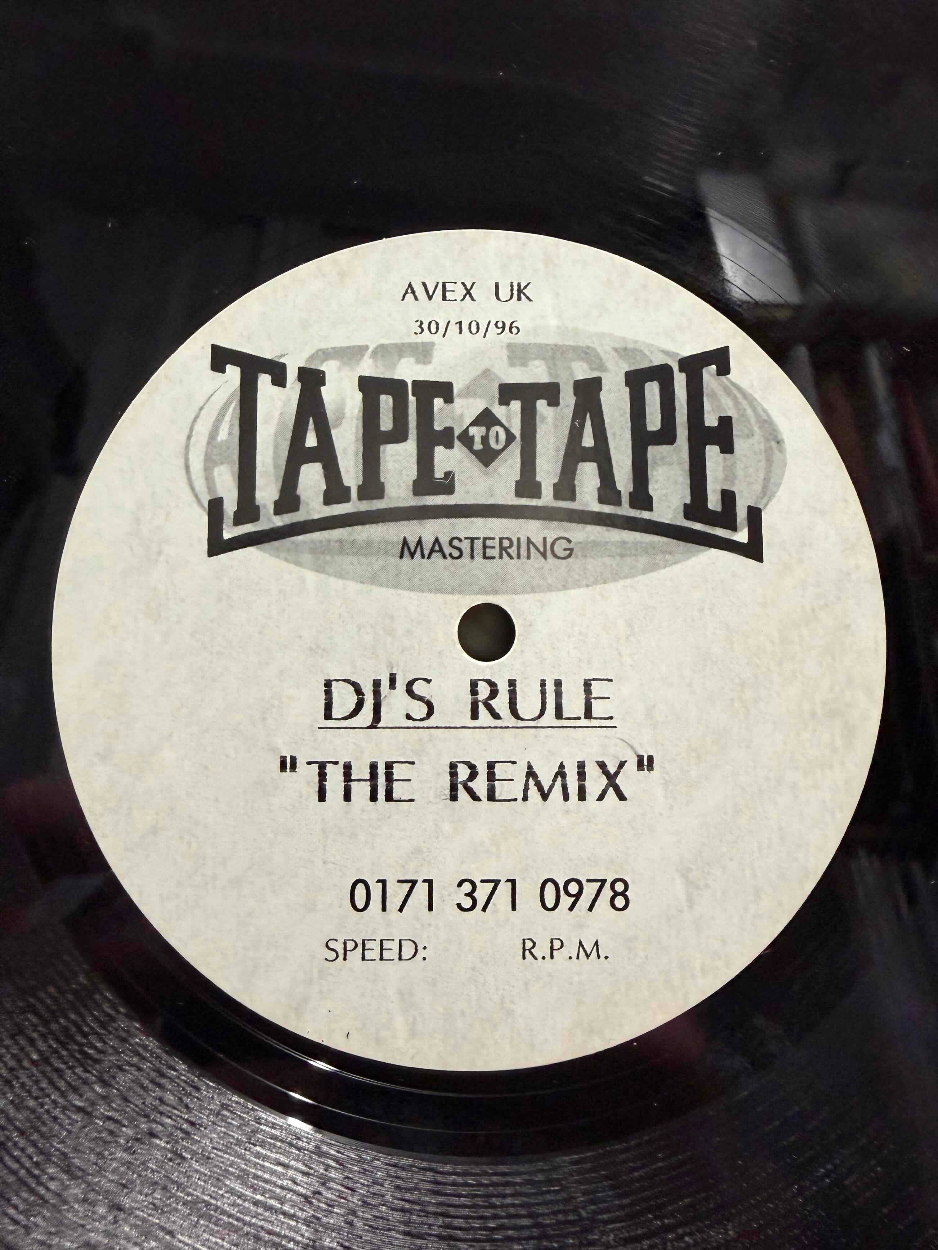DJ's Rule - The Remix (12" Acetate) (Very Good Plus (VG+))