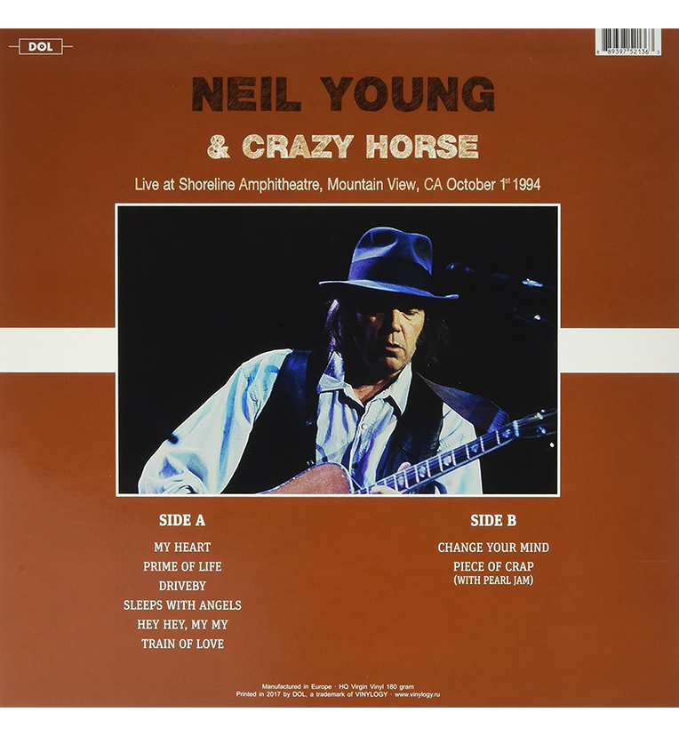 Neil Young & Crazy Horse – Live at the Shoreline Amphitheatre, Mountain View, CA, 1994 (12-Zoll-Album auf 180g durchscheinendem grünem Vinyl)