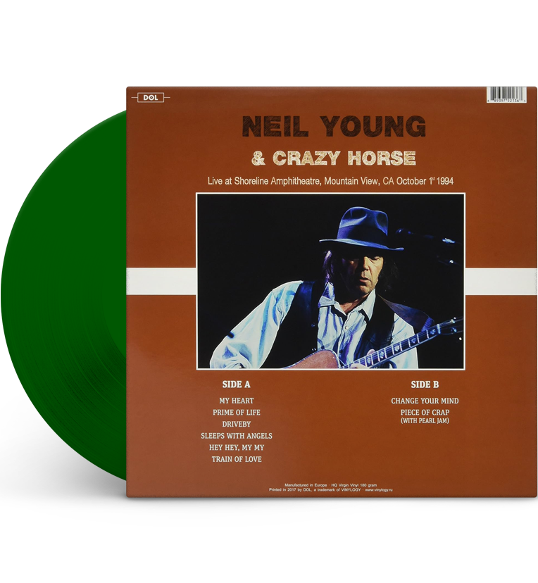 Neil Young & Crazy Horse – Live at the Shoreline Amphitheatre, Mountain View, CA, 1994 (12-Zoll-Album auf 180g durchscheinendem grünem Vinyl)
