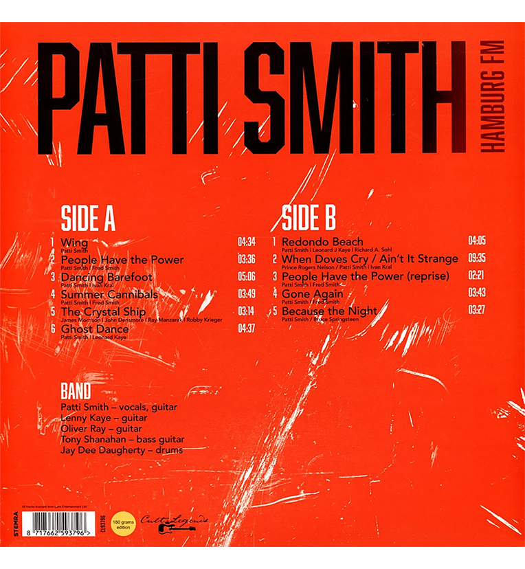 Patti Smith – Live in Hamburg, 1996 (12-Zoll-Album auf 180g Vinyl)