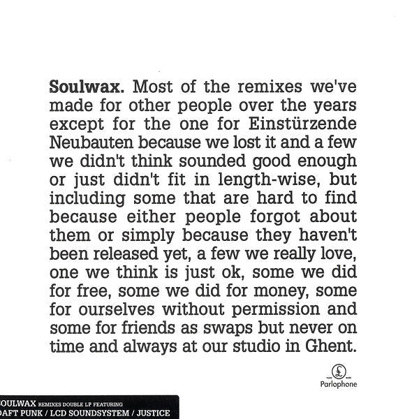 Soulwax ‎– Most Of The Remixes We've Made For Other People Over The Years...... (2 x 12") (Very Good (VG))