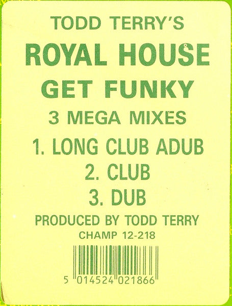 Royal House – Get Funky (12") (Very Good (VG))