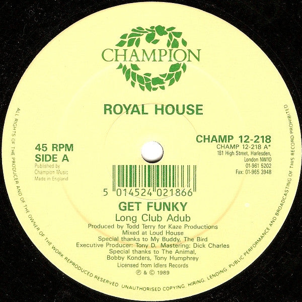 Royal House – Get Funky (12") (Very Good (VG))