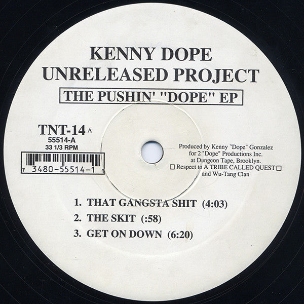 Kenny Dope – Unreleased Project (The Pushin' "Dope" EP) (12") (Very Good Plus (VG+))