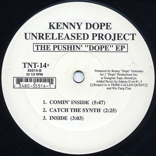 Kenny Dope – Unreleased Project (The Pushin' "Dope" EP) (12") (Very Good Plus (VG+))