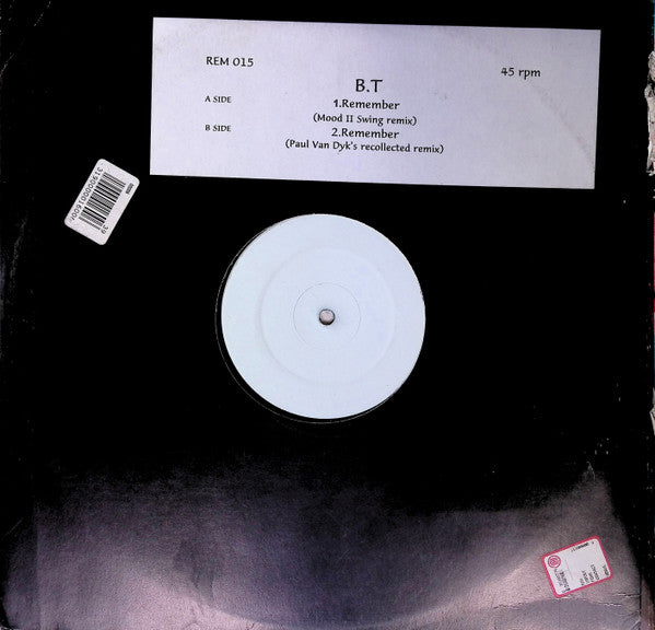 BT – Remember (12") (Very Good Plus (VG+))