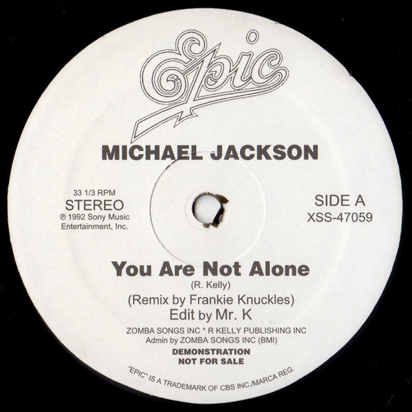 Lil' Louis / Michael Jackson – Club Lonely / You Are Not Alone (12") (Mint (M))