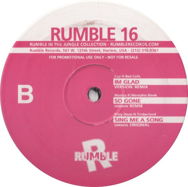Various – Rumble 16 (12") (Near Mint (NM or M-))