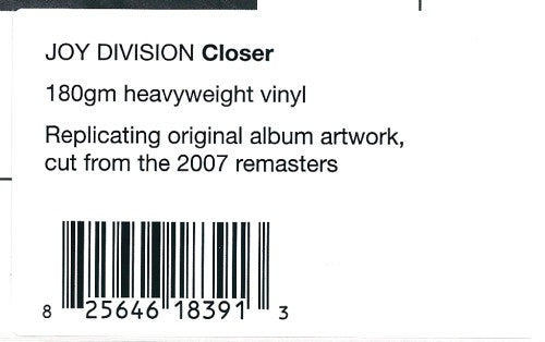Joy Division – Closer (1 x LP) (Mint (M))