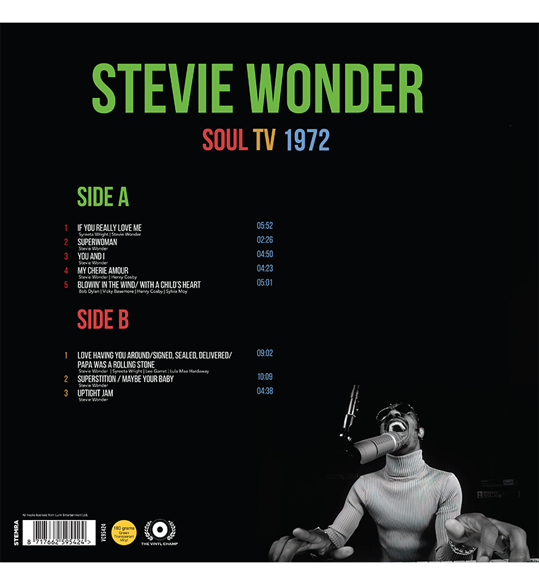 Stevie Wonder – Soul TV 1972 (Limitierte 12-Zoll-LP auf 180g transparentem grünen Vinyl)