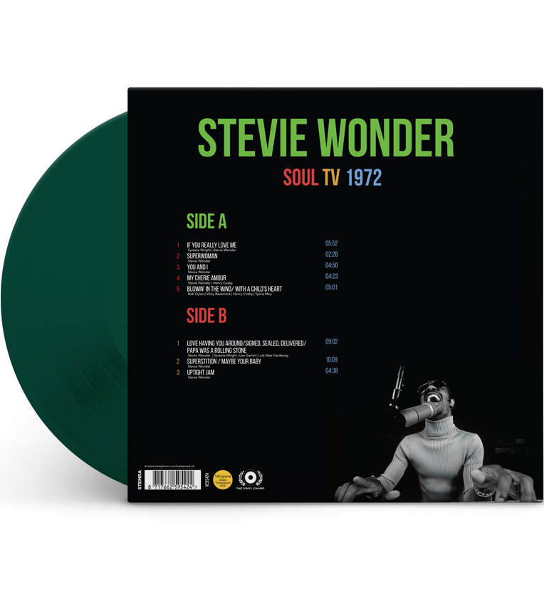 Stevie Wonder – Soul TV 1972 (Limitierte 12-Zoll-LP auf 180g transparentem grünen Vinyl)