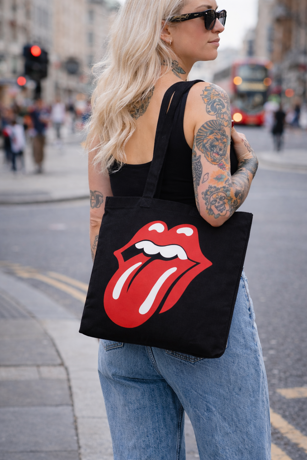Rocksax The Rolling Stones Tote Bag - Classic Tongue