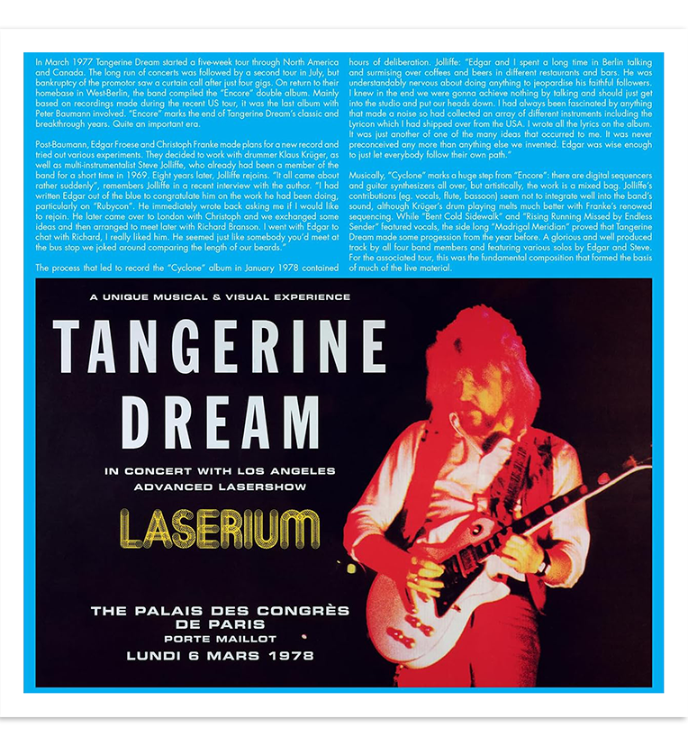 Tangerine Dream – Live in Paris, 6. März 1978 (RSD 2023 Limited Edition 3-LP Box-Set auf geteiltem farbigen Vinyl)