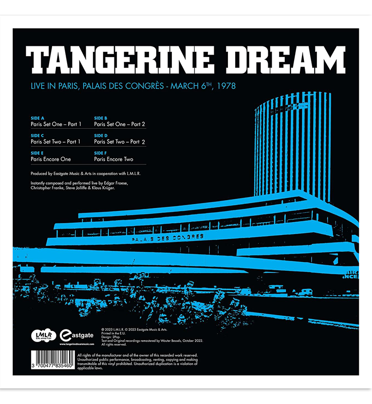 Tangerine Dream – Live in Paris, 6. März 1978 (RSD 2023 Limited Edition 3-LP Box-Set auf geteiltem farbigen Vinyl)