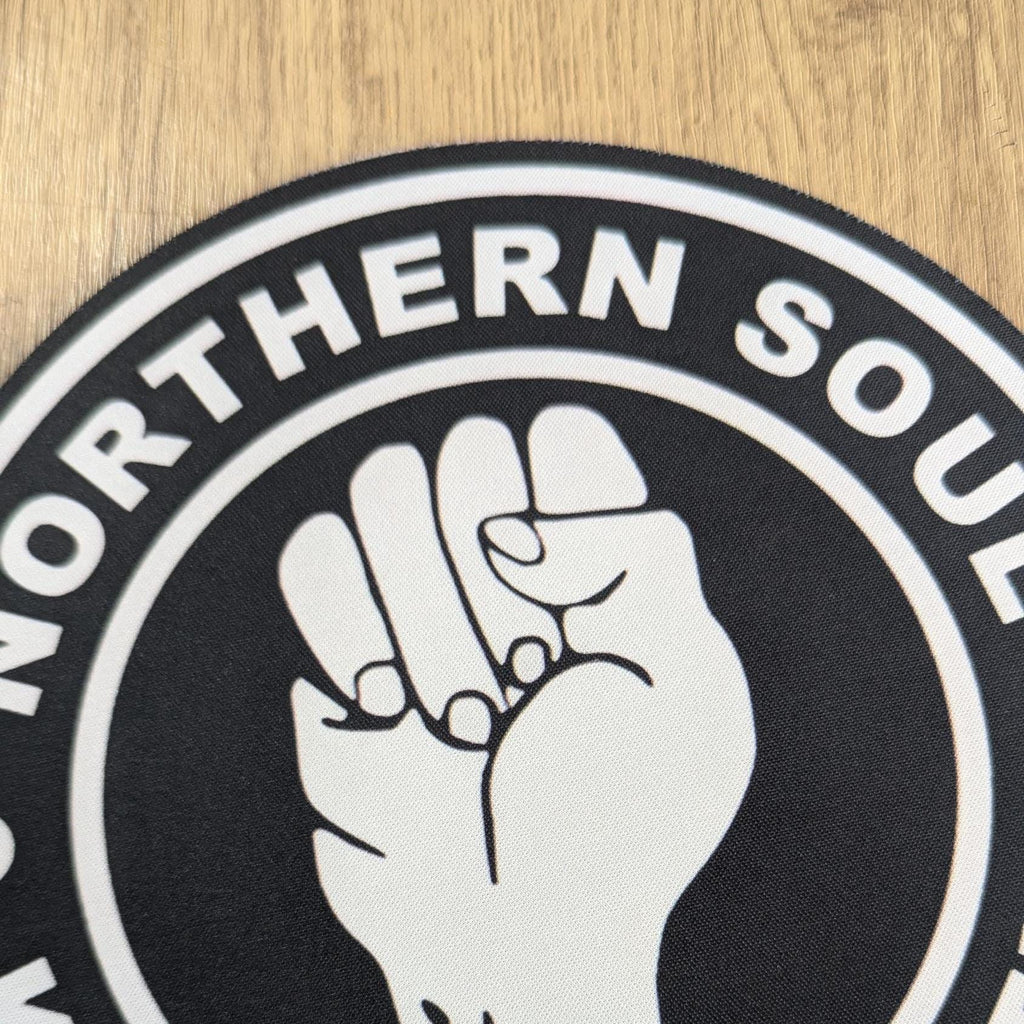 Northern Soul Inverted “Keep the Faith” Round Mouse Pad