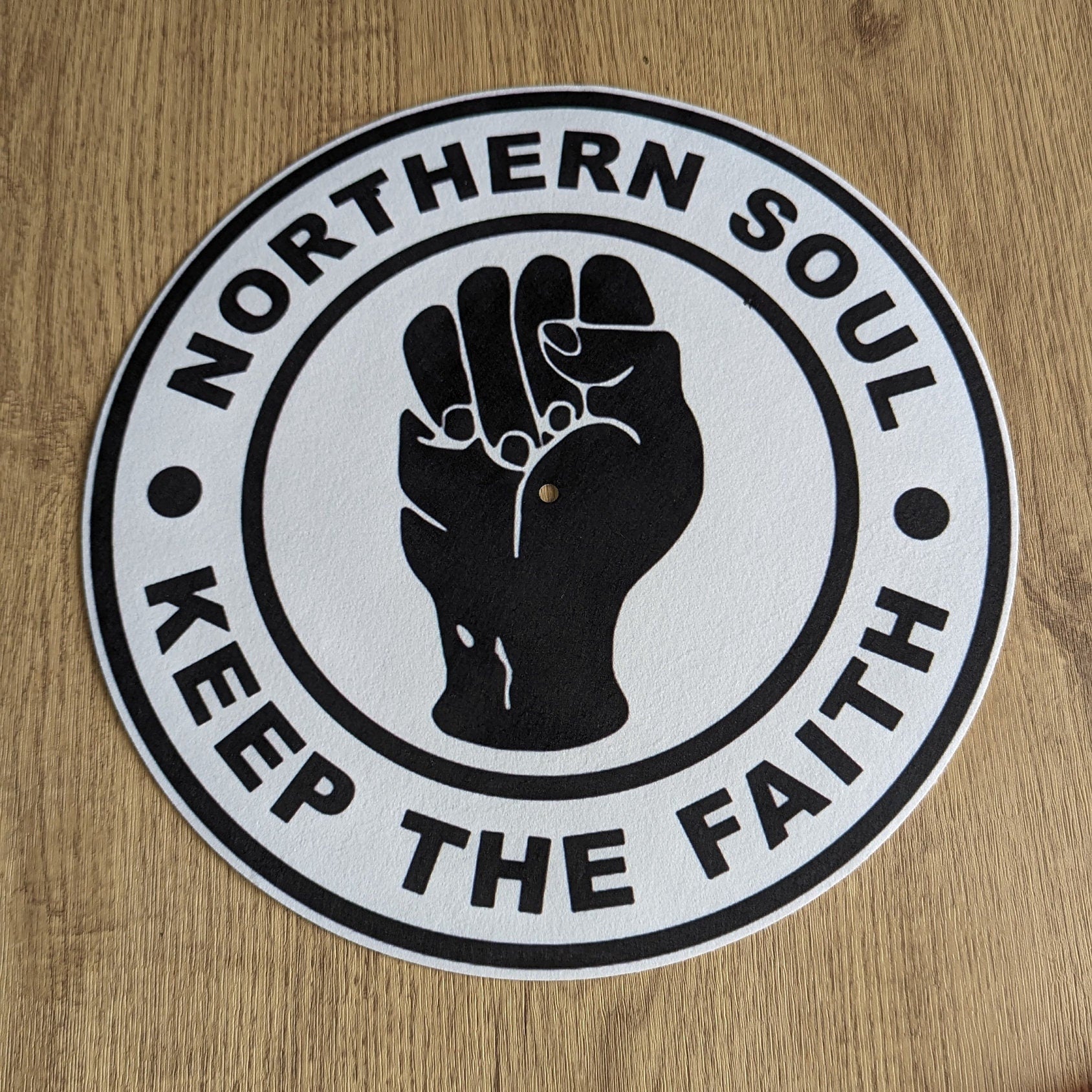 Northern Soul - Keep the Faith Slipmat - 7 & 12 inch LP Vinyl DJ Pro Turntable Slip Mat Record Player
