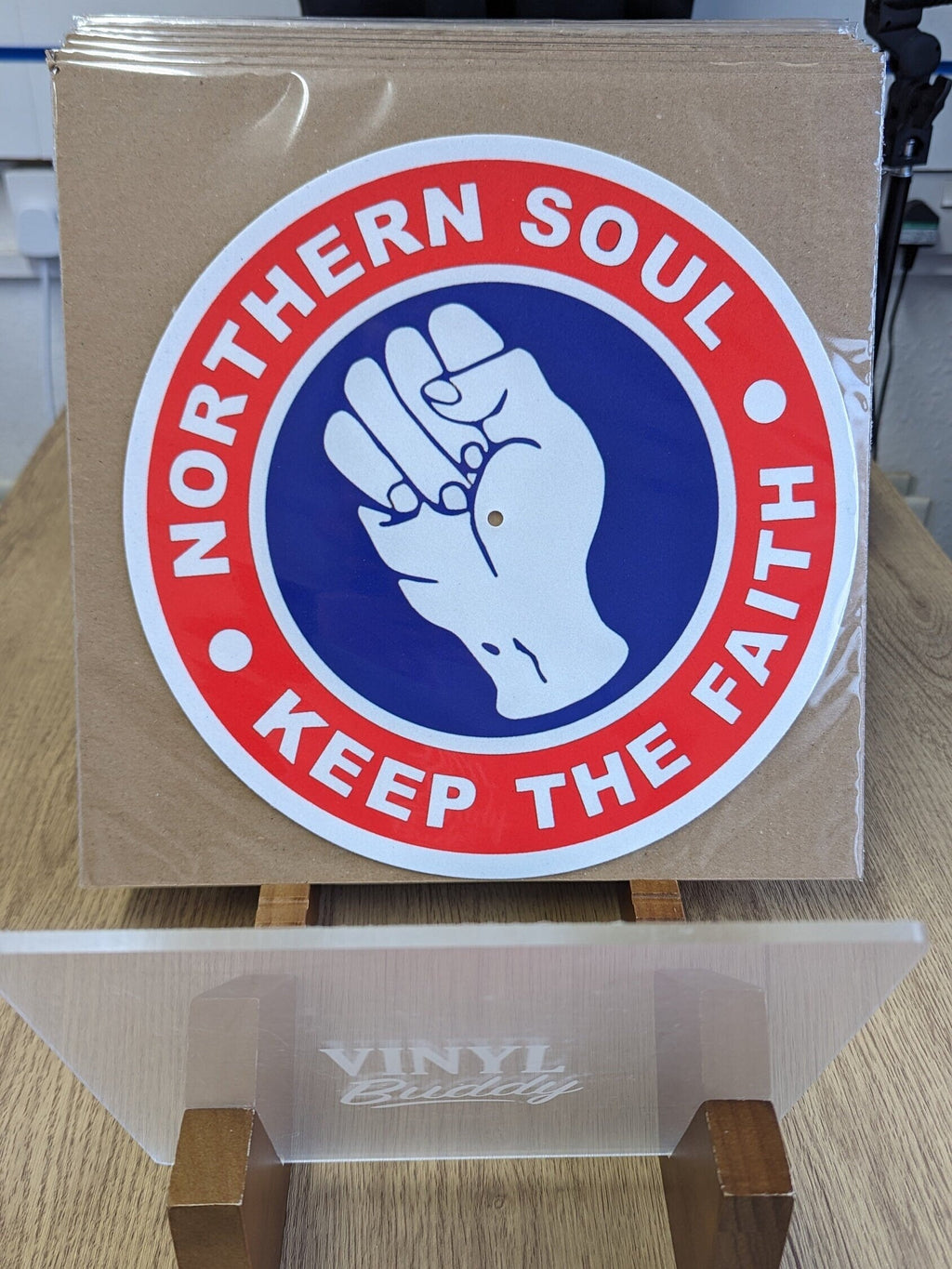 Northern Soul - Red White and Blue - Keep the Faith Slipmat - 7 & 12 inch LP Vinyl DJ Pro Turntable Slip Mat Record Player