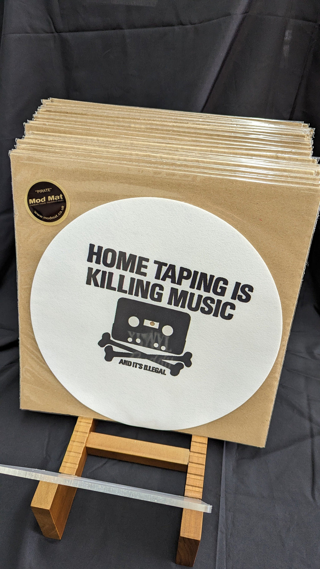 Piracy is killing music Slipmat - 7 & 12 inch LP Vinyl DJ Pro Turntable Slip Mat Record Player Technics 1210 DJ Turntablist