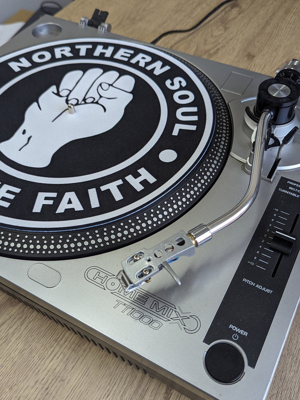 Northern Soul Dark (inverted) - Keep the Faith Slipmat - 7 & 12 inch LP Vinyl DJ Pro Turntable Slip Mat Record Player