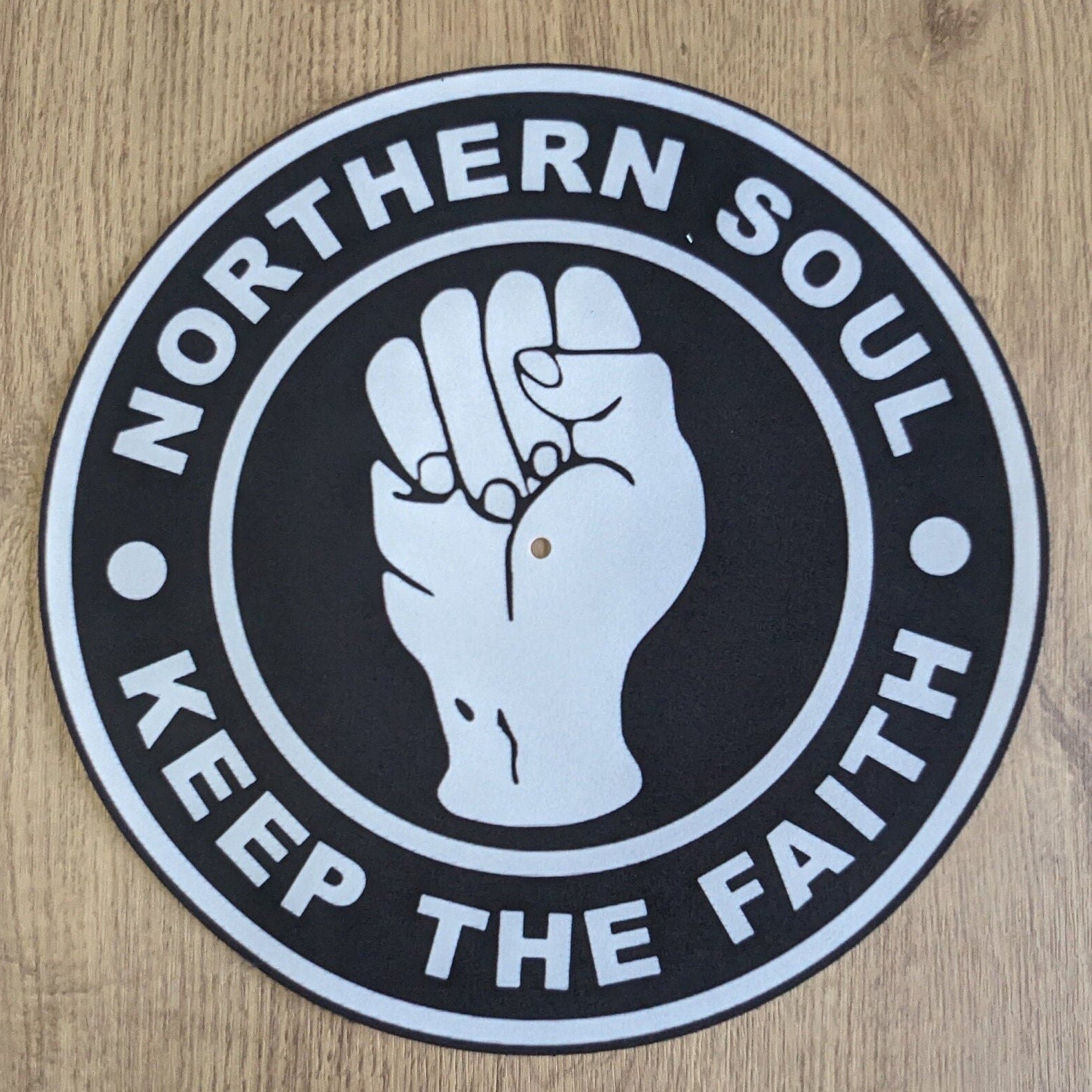 Northern Soul Dark (inverted) - Keep the Faith Slipmat - 7 & 12 inch LP Vinyl DJ Pro Turntable Slip Mat Record Player